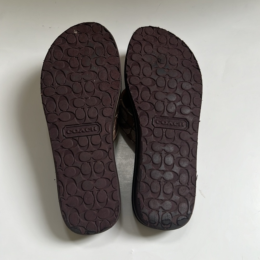 Coach Khaki Chestnut w/Signature C Pattern Sandals; size 5.5 - Picture 5 of 5